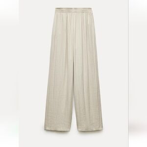 Satin effect waist pants